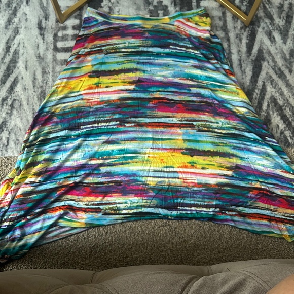 Summer multi colored semi long skirt - Picture 2 of 4
